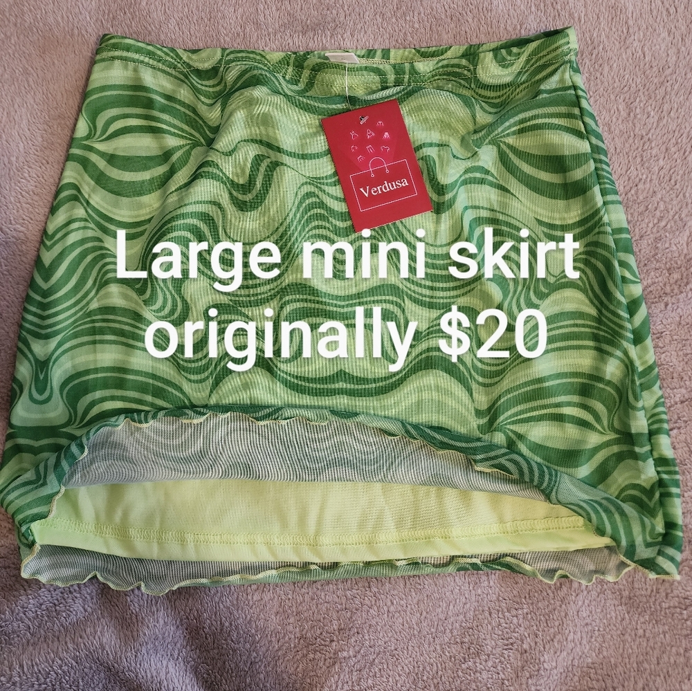 Womens mesh mini skirt